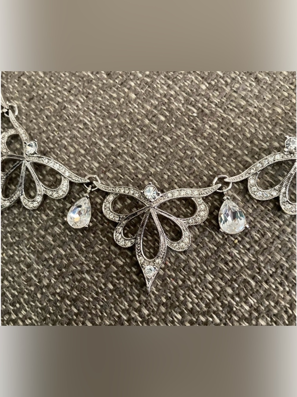 ALFRED DURANTE Vintage Estate FM 1987 Crystal Collar Statement Necklace - Picture 4 of 11